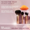 Picture of Real Techniques Sleigh The Night Mini Brush + Sponge 4 Piece Holiday Gift Set, Small Makeup Brushes For Travel, Makeup Sponge For Foundation & Concealer, Stocking Stuffer, Limited Edition, Latex-Free
