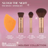 Picture of Real Techniques Sleigh The Night Mini Brush + Sponge 4 Piece Holiday Gift Set, Small Makeup Brushes For Travel, Makeup Sponge For Foundation & Concealer, Stocking Stuffer, Limited Edition, Latex-Free
