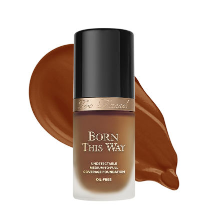 Picture of Too Faced Born This Way Natural Finish Longwear Liquid Foundation | Medium-To-Full Coverage | Hydrating + Oil Free, 1 Fl Oz, Hazelnut