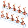 Picture of Blulu 2 Sets Acrylic Nail Display Stand Magnetic Press on Nails Practice Holder Stand DIY Painting Fingernail Stand for False Fingernail Manicure Tool Home Salon Use(Rose Gold)