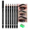 Picture of 6Pcs brow pencil, wooden hard-core eyebrow pencils, eyebrow pencil Black, eyebrow and eyeliner pencils, waterproof and sweat-proof, beginner makeup eyebrow pencil, Black eyeliner pencils