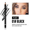 Picture of 6Pcs brow pencil, wooden hard-core eyebrow pencils, eyebrow pencil Black, eyebrow and eyeliner pencils, waterproof and sweat-proof, beginner makeup eyebrow pencil, Black eyeliner pencils