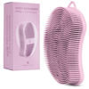 Picture of MainBasics Exfoliating Silicone Body Scrubber Pro 2-in-1 Shower Scrubber for Body, Silicone Loofah and Body Exfoliator (Pale Pink, Body + Exfoliate)