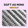 Picture of WONSIS Individual Lashes, Lash Clusters, 280 Pcs 30D Individual Lash Extensions, Natural Soft Lightweight Reusable DIY Eyelash Extensions, Thickness 0.07mm C Curl False Eyelashes (30D 8-16mm)…