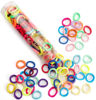 Picture of JIRIS Hair Ties for Women And Kids, 100PCS Seamless Thick Cotton Hair Band, Elastic Baby Hair Ties No Damage Ponytail Holder, Rainbow (Set6)