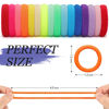 Picture of JIRIS Hair Ties for Women And Kids, 100PCS Seamless Thick Cotton Hair Band, Elastic Baby Hair Ties No Damage Ponytail Holder, Rainbow (Set6)