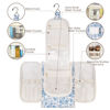 Picture of Narwey Hanging Toiletry Bag Women Travel Makeup Bag Organizer Toiletries Bag for Travel Size Essentials Accessories Cosmetics (Medium,Little Blue Flower)
