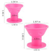 Picture of JANYUN 40 Pcs Pink Magic Hair Rollers Include 20pcs Large Silicone Curlers and 20pcs Small Silicone Curlers