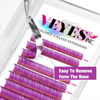 Picture of VEYES INC Colored Lash Extensions 03 05 07 15 C/D Curl 8-16mm Mixed Length Tray, Premium Individual Silk Eyelashes, Professional Supplies for Lash Techs (Purple 0.07 C 8-16mm)
