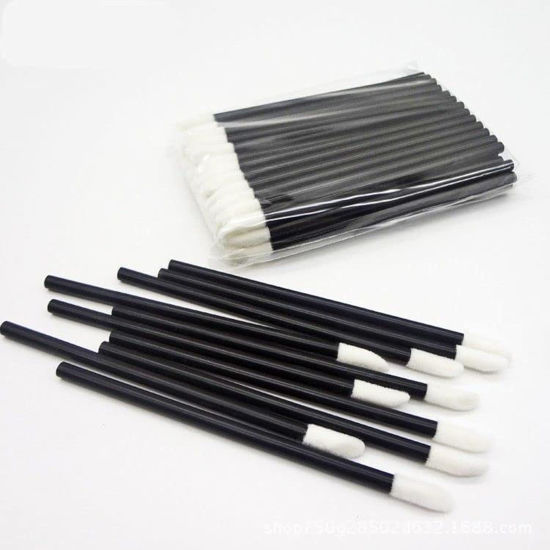 Picture of GoWorth 200Pcs/Set Disposable Lip Brushes Make Up Brush Lipstick Lip Gloss Wands Applicator Tool Makeup Beauty Tool Kits