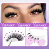 Picture of Yawamica Cluster Eyelash Extensions Fluffy Lash Clusters with Bottom Lashes 200D Volume Individual Lashes 315pcs Wispy Eyelash Clusters 10-20mm DIY Lash Extension at Home