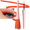 Picture of evpct 1Pcs Tomato Liquid Eyeliner Makeup Waterproof Tomato Eye Liners for Women, Eyes Wing Eyeliner Stamps Shapes Colored Eyeliner delineador de ojos a prueba de agua contra el agua blanco para ojos