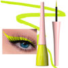 Picture of evpct 1Pcs Light Green Liquid Eyeliner Waterproof Light Green Eye Liners for Women, Eyes Wing Stamps Shapes Colored Eyeliner delineador de ojos a prueba de agua contra el agua blanco para ojos