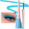 Picture of evpct 1Pcs Sky Blue Liquid Eyeliner Waterproof Sky Blue Eye Liners for Women, Eyes Wing Eyeliner Stamps Shapes Colored Eyeliner delineador de ojos a prueba de agua contra el agua blanco para ojos
