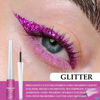 Picture of evpct 2Pcs Light Rose Purple Pink Color Liquid Glitter Eyeliner Sets Eyeliner Glitter Liquid Liners for Women Liquid Sparkly Glitter Eyeliner delineador con glitter de colores para ojos colores 11+15