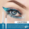 Picture of evpct 2Pcs Dark Light Royal Blue Color Liquid Glitter Eyeliner Sets Eyeliner Glitter Liquid Liners for Women Liquid Sparkly Glitter Eyeliner delineador con glitter de colores para ojos colores 03+12