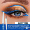 Picture of evpct 2Pcs Royal Blue Purple Liquid Glitter Eyeliner Set, Shimmery Finish