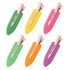 Picture of D 6 Pcs Hair Clips No Crease - No bend Creaseless Hair Clip - Makeup Clips for Women and Girls - Flat Hair Clips for Hairstyling Salon Rose Gold Handle - colorful