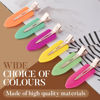 Picture of D 6 Pcs Hair Clips No Crease - No bend Creaseless Hair Clip - Makeup Clips for Women and Girls - Flat Hair Clips for Hairstyling Salon Rose Gold Handle - colorful