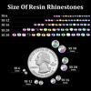 Picture of 4000pcs 4mm Resin Rhinestones Bulk, Transparent AB Flatback Round Jelly Rhinestones Bedazzling Non Hotfix Crystal Gems Large Quantity Wholesale for DIY Crafts Clothes Tumblers Face Makeup Manicure
