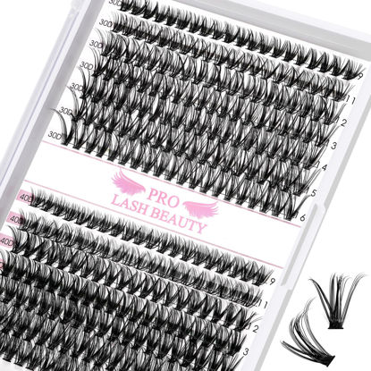 Picture of 280 Pcs Individual Lashes 30+40-C-9-16mix Cluster Lashes 10D 20D C D Curl Wispy Lashes Bottom Lashes DIY Lashes At Home（30+40-C-9-16mix）