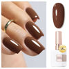 Picture of Double Rhythm 15ML Gel Polish Jelly Sheer Pastel Light Milky Color 1 PC 0.53 OZ Bottle UV Nail Polish Art Salon at Home for Women (Deep Brown-B-A1446)