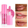 Picture of Beauty Glazed Big Brush Head Lip Oil, Ultra-Hydrating & Nourishing, Smooth Glossy Finish Lip Glow Oil, Shiny and Vegan Tinted Lip Gloss, Non-Sticky Formula (1, 01# Shiny)