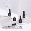 Picture of Beetles Gel Nail Polish Set- 4Pcs 7.5ml Black White Gel Nail Polish with No Wipe Top Coat and Base Coat Set Soak Off UV LED Nail Gel Manicure Gel Nail Polish Valentines Day Gifts for Her Women