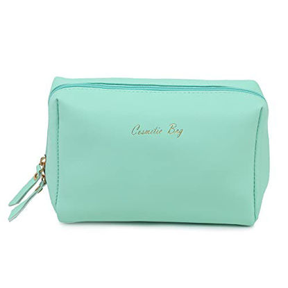 Picture of Makeup Bag Cute Large Cosmetic Bags for Women Girls Zipper Pouch for Purse Large Traveling Toiletry Organizer (Green)