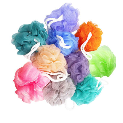 Picture of 10 Pack of Bath Loofah Shower,Small Size Sponge Pouf Body Scrubber Exfoliator Scrubber Ball,Mesh Bath and Shower Sponge for Kids Women Men Body Wash Bathroom