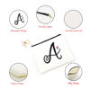 Picture of A-Z Embroidered letter combination cosmetic bag，Personalized Present Bag,cute Makeup Bag, Suitable for Wedding, Birthday, Holiday, is a Great Gift for Women, Mom, Teachers, Friends, Bridesmaids (E)