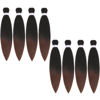 Picture of Alrence Pre Stretched Braiding Hair Long Braid 14 Inch 8 Packs Professional Braiding Hair Extensions Synthetic Crochet Twist Braids (14 Inch, T1B/30)