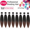 Picture of Alrence Pre Stretched Braiding Hair Long Braid 14 Inch 8 Packs Professional Braiding Hair Extensions Synthetic Crochet Twist Braids (14 Inch, T1B/30)