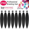 Picture of Alrence Pre Stretched Braiding Hair Long Braid 26 Inch 8 Packs Professional Braiding Hair Extensions Synthetic Crochet Twist Braids (26 Inch, 2#)