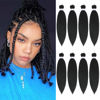 Picture of Alrence Pre Stretched Braiding Hair Long Braid 12 Inch 8 Packs Professional Braiding Hair Extensions Synthetic Crochet Twist Braids (12 Inch, 1B#)