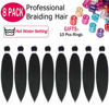 Picture of Alrence Pre Stretched Braiding Hair Long Braid 12 Inch 8 Packs Professional Braiding Hair Extensions Synthetic Crochet Twist Braids (12 Inch, 1B#)