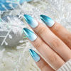 Picture of PrettyDiva Cyan Chrome Nail Powder, Snowflake Blue Chrome Nail Powder Metallic Mirror Powder for Nails Glitter Pigments Powder for Winter Holiday Nail Art Decoration