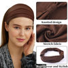 Picture of Yeshan Wide Headbands for Women No Slip African Boho Headbands Solid Bandana Headbands Elastic Yoga Workout Sweat Bands Running Sport Turban Knotted Headwraps,Pack of 6