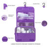 Picture of Lcsmaokin Large Capacity Toiletry Bag Travel Bag with Hanging Hook for Men and Women Waterproof Travel Cosmetic Bag Bathroom Storage Bag for Brushes Set, Full-Sized Shampoo, Toiletries, (Purple)