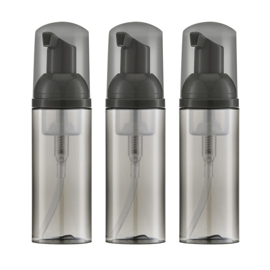 Picture of Owlyee 2oz Foam Bottle (3PCS) Empty Foaming Pump Dispenser for Hand Soap, Lash Cleanser, Shampoo to Travel (60ml, Black)