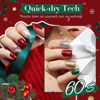 Picture of AZUREBEAUTY Nail Polish Set, 4 Colors Christmas Glitter Red Green Gold Silver Quick Dry Natural Vegan Fingernail Lacquer Strengthening Treatment Kit with Top Coat DIY Salon at Home
