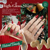 Picture of AZUREBEAUTY Nail Polish Set, 4 Colors Christmas Glitter Red Green Gold Silver Quick Dry Natural Vegan Fingernail Lacquer Strengthening Treatment Kit with Top Coat DIY Salon at Home