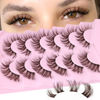 Picture of Lash Clusters DIY Eyelash Extension Natural Look Cluster Lashes Brown Fluffy DIY Lash Extensions 3D Individual Lashes Mink False Eyelashes by ALICE