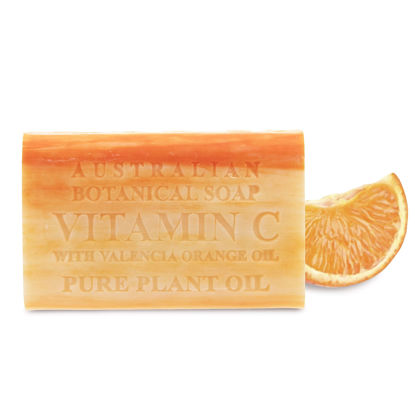 Picture of Australian Botanical Soap, Vitamin C with Valencia Orange 6.6 oz. (187 g) Soap Bar | Natural Soap Base | All Skin Types | Women & Men | Shea Butter Enriched Bar Soap - Pack of 1