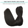 Picture of DOORES Clip in Hair Extensions Natural Black Real Hair Extensions Clip in Human Hair 120g 7pcs 14 Inch Straight Natural Hair Extensions
