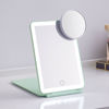 Picture of LED Foldable Travel Makeup Mirror - 5x7 inches3 Colors Light Modes USB Rechargeable Touch Screen, Portable Tabletop Cosmetic Mirror for Travel, Cosmetic, Office (Green)