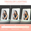 Picture of LED Foldable Travel Makeup Mirror - 5x7 inches3 Colors Light Modes USB Rechargeable Touch Screen, Portable Tabletop Cosmetic Mirror for Travel, Cosmetic, Office (Green)