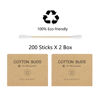 Picture of Kiemeu Bamboo Qtips Cotton Swabs With Wooden Sticks Q Tips For Ears Swabs 400 Count Bamboo Cotton Buds