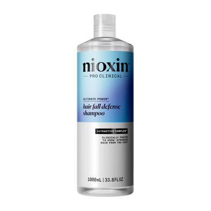 Picture of Nioxin Hair Fall Defense Shampoo | Activates Hair Follicles for Visibly Less Hair Loss| With Lauric Acid, Caffeine, Niacinamide and Sandalore|33.8 Fl Oz