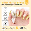 Picture of Saviland Gold Chrome Nail Powder - 1g Metallic Mirror Effect Chrome Powder for Gel Nails, Manicure Nail Art Pigments Gold Chrome Powder Nail Decoration Glitter Dust for Nail Art Gel Polish Home DIY